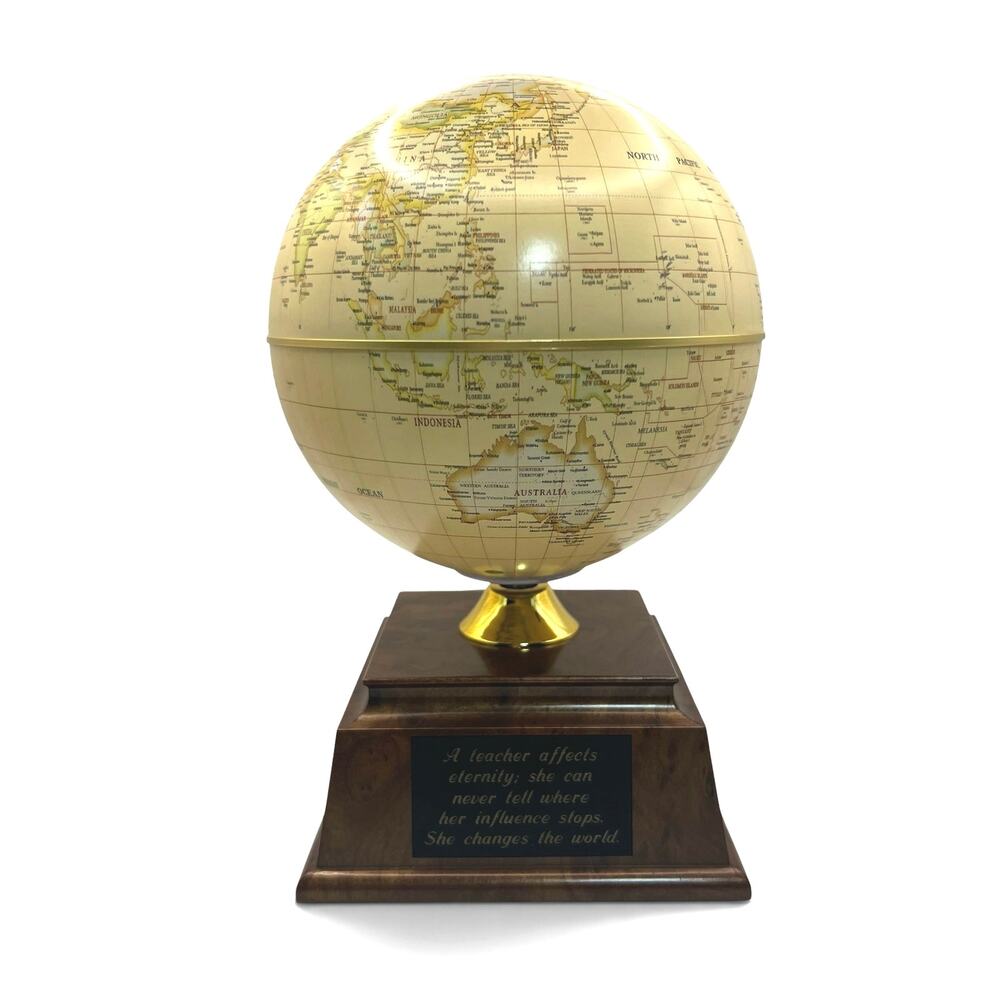 Things Remembered Engraved Spinning Solar Globe Desktop Teacher Gift Inscription